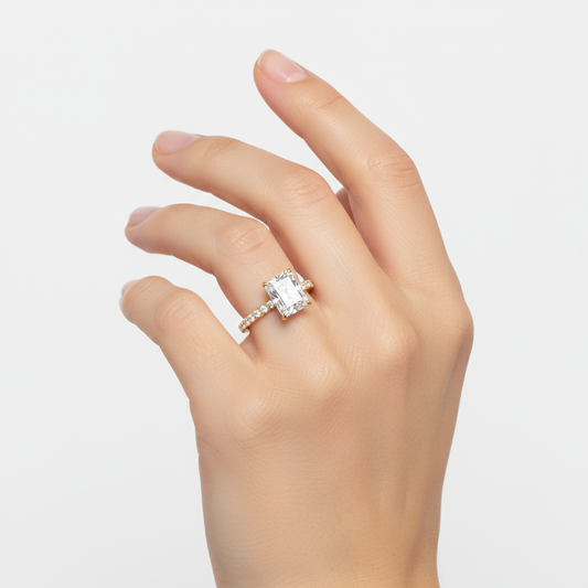 Olympia Three-Quarter Coverage Diamond Ring