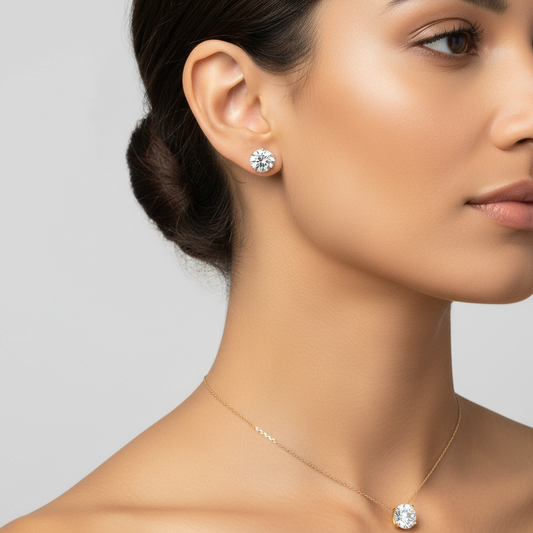 Perfect Martini Lab Diamond Stud Earrings (1 ct. tw.)