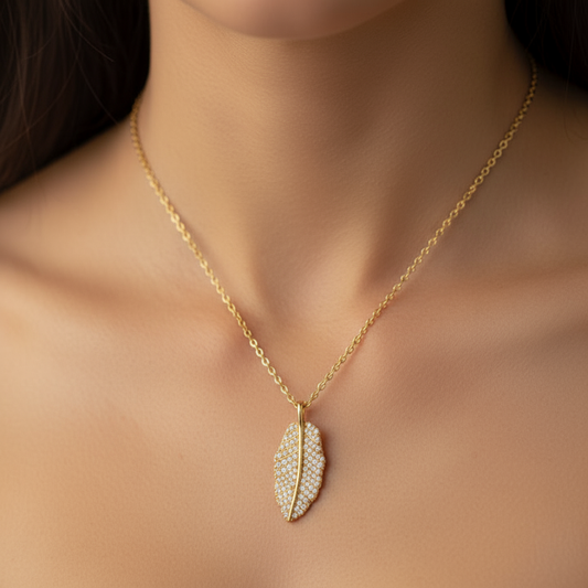 Jane Goodall Leaf Lab Diamond Pendant Necklace