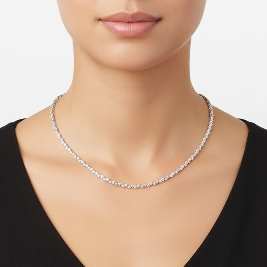 Hayworth Lab Diamond Riviere Tennis Necklace (20 ct. tw.)