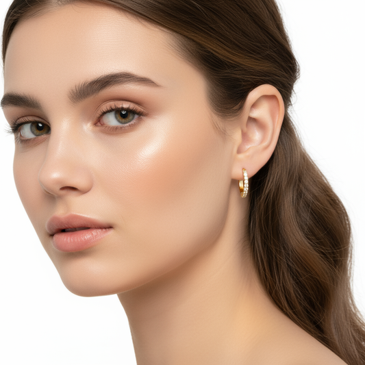 Diamond Hoop Earrings
