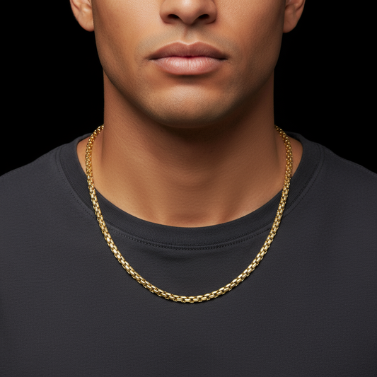 Riley 22 in. Lightweight Rounded Box Chain Necklace (3.95mm)