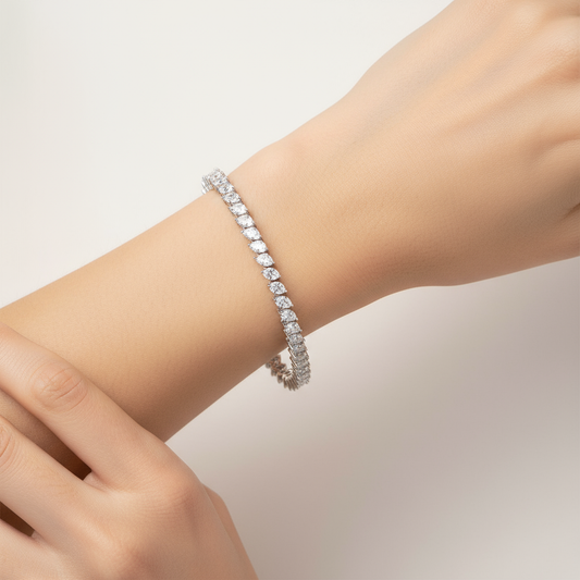 Angled Pear Lab Diamond Tennis Bracelet (6 ct. tw.)