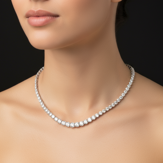 Petite Lab Diamond Tennis Necklace (2 1/5 ct. tw.)