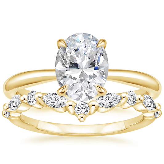 Freesia Ring with Curved Versailles Diamond Ring