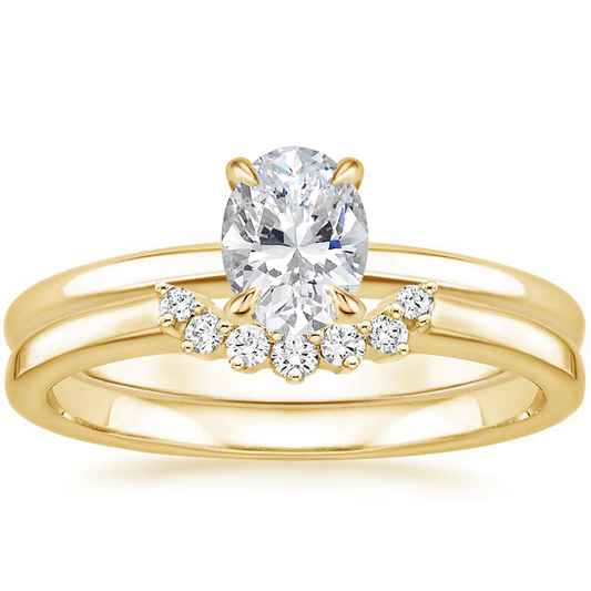 Elodie Ring with Crescent Diamond Ring