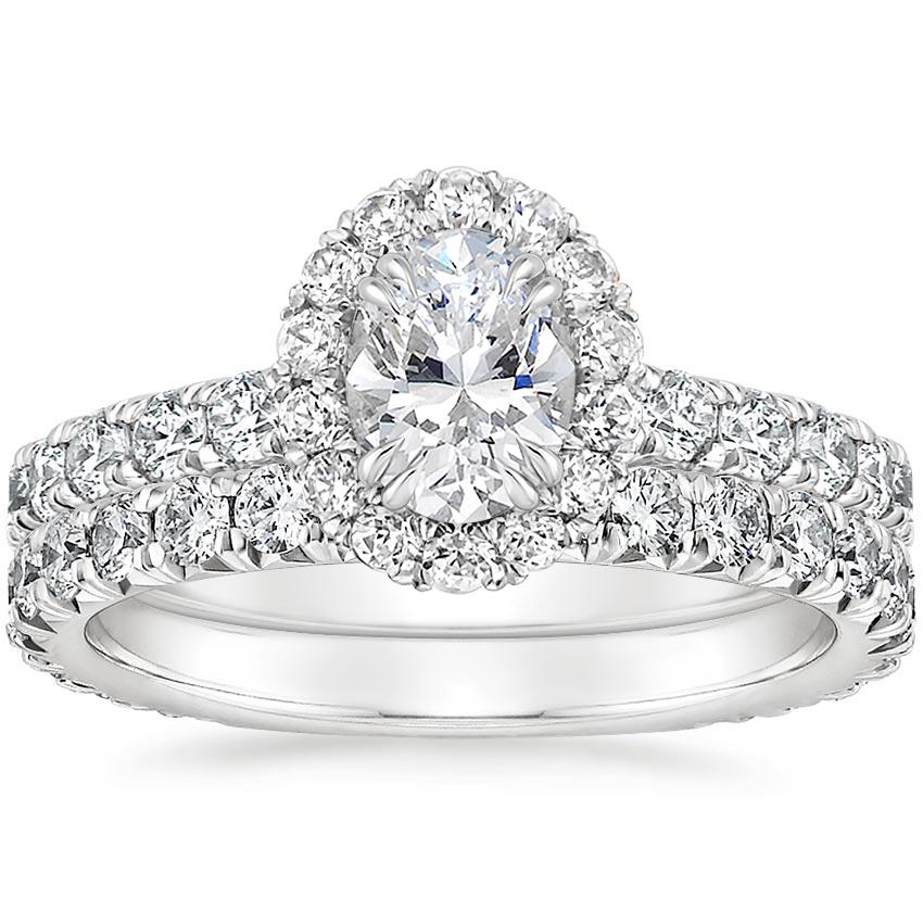 Luxe Sienna Halo Diamond Bridal Set (1 3/8 ct. tw.)