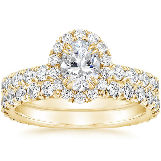 Luxe Sienna Halo Diamond Bridal Set (1 3/8 ct. tw.)