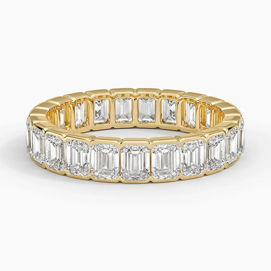 Emerald Cut Eternity Semi-Bezel Lab Diamond Ring (3 ct. tw.)