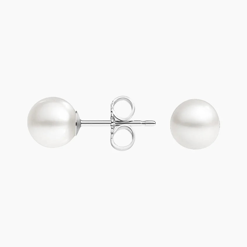 Premium Akoya Cultured Pearl Stud Earrings (6mm)