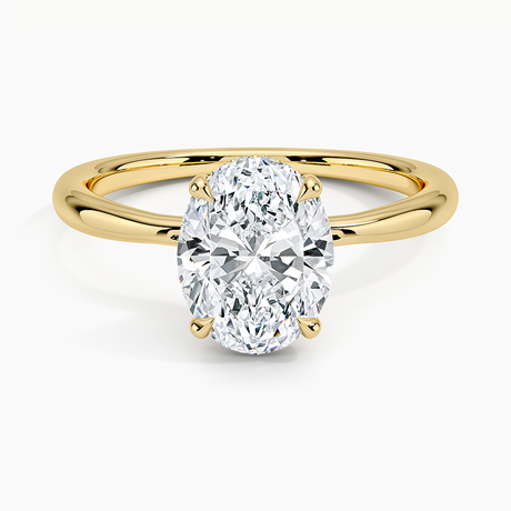 Freesia Hidden Halo Diamond Ring in 18K