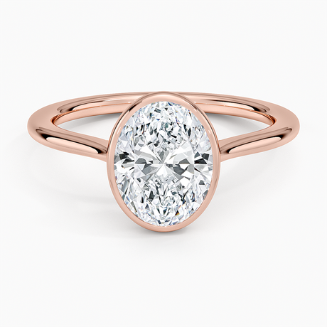 Petite Luna 1.5mm Bezel Ring in 18K