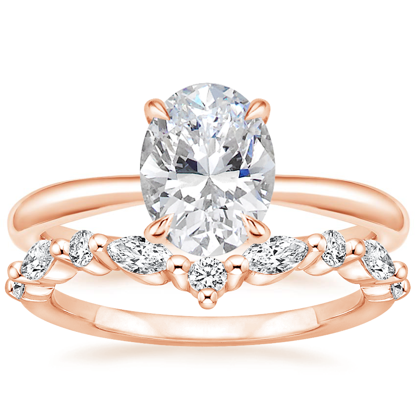 Freesia Ring with Curved Versailles Diamond Ring