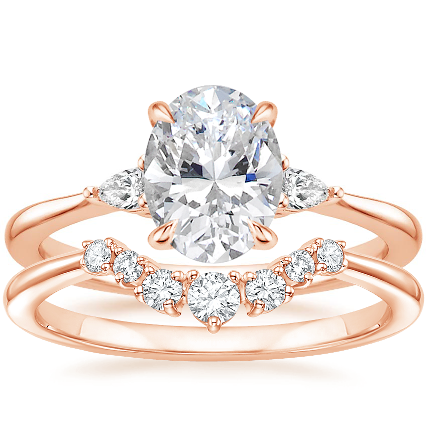 Aria Contoured Diamond Bridal Set