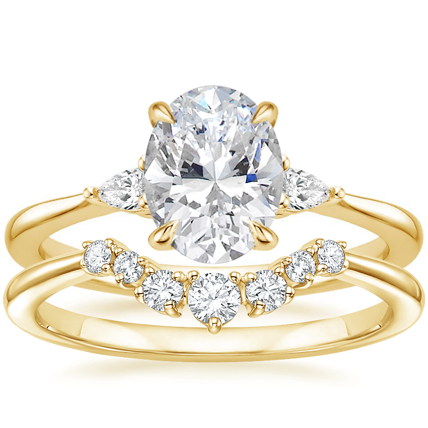 Aria Contoured Diamond Bridal Set