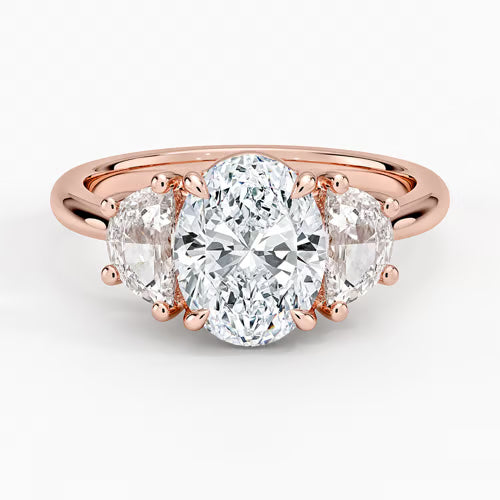Half Moon Three Stone Diamond Ring (1/2 ct. tw.)