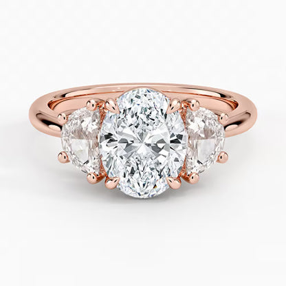Half Moon Three Stone Diamond Ring (1/2 ct. tw.)
