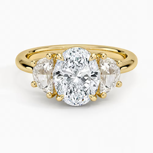 Half Moon Three Stone Diamond Ring (1/2 ct. tw.)