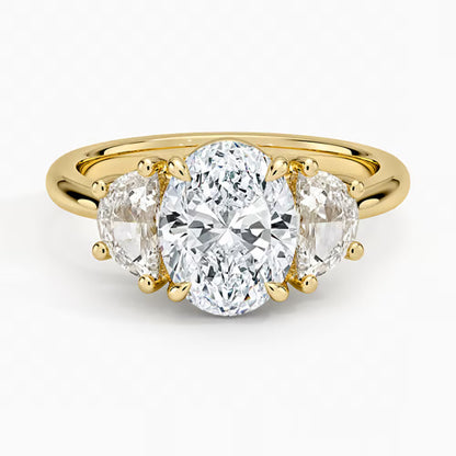 Half Moon Three Stone Diamond Ring (1/2 ct. tw.)