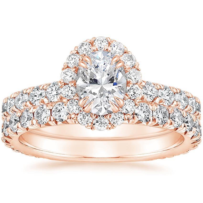 Luxe Sienna Halo Diamond Bridal Set (1 3/8 ct. tw.)