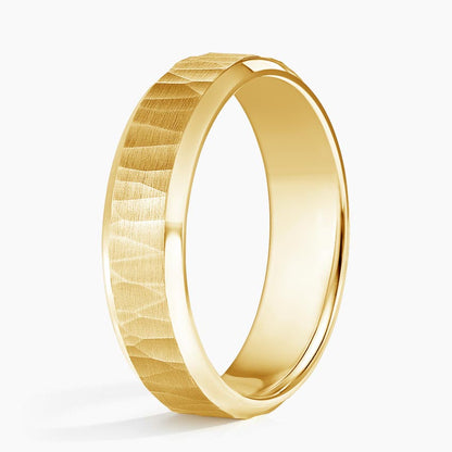 Beveled Edge Aspen 5.5mm Wedding Ring