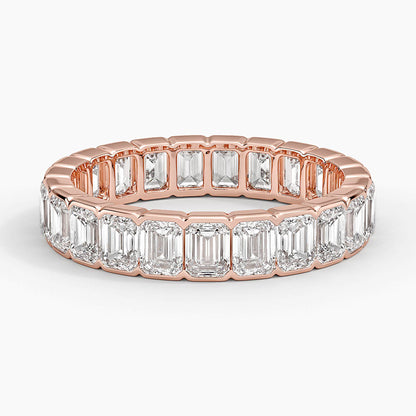 Emerald Cut Eternity Semi-Bezel Lab Diamond Ring (3 ct. tw.)