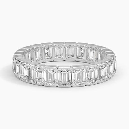Emerald Cut Eternity Semi-Bezel Lab Diamond Ring (3 ct. tw.)