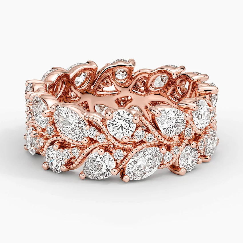 Camellia Eternity Lab Diamond Ring