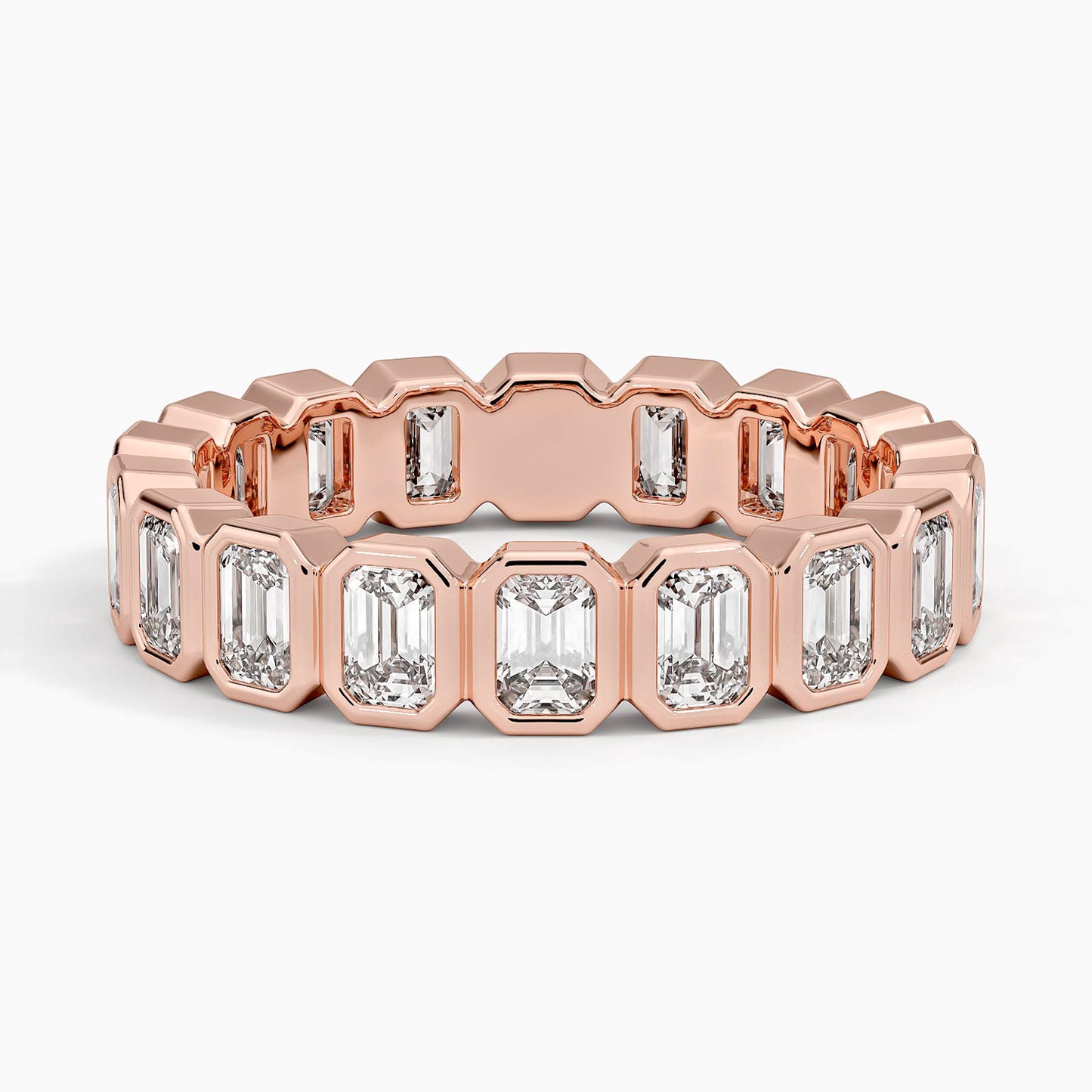 Bezel Emerald Cut Eternity Lab Diamond Ring (2 1/2 ct. tw.)