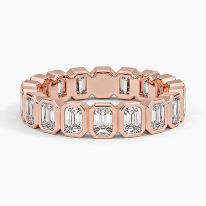 Bezel Emerald Cut Eternity Lab Diamond Ring (2 1/2 ct. tw.)
