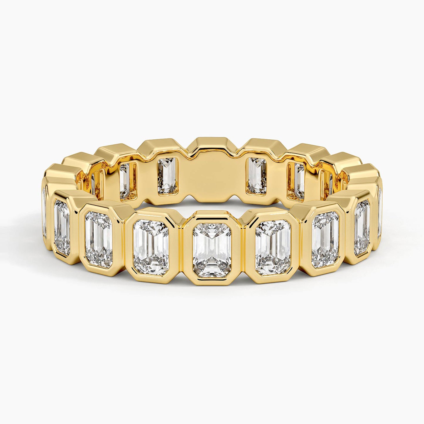 Bezel Emerald Cut Eternity Lab Diamond Ring (2 1/2 ct. tw.)