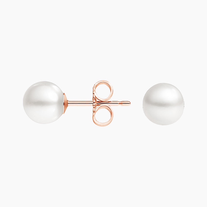 Premium Akoya Cultured Pearl Stud Earrings (6mm)
