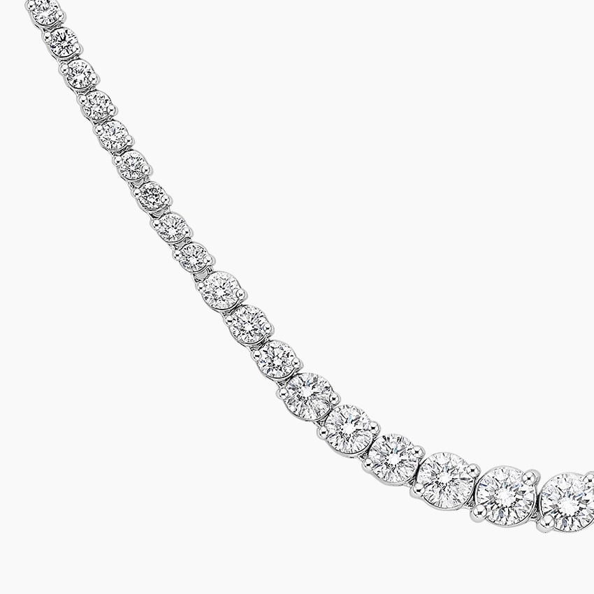 Angled Lab Diamond Riviere Tennis Necklace (5 1/2 ct. tw.)