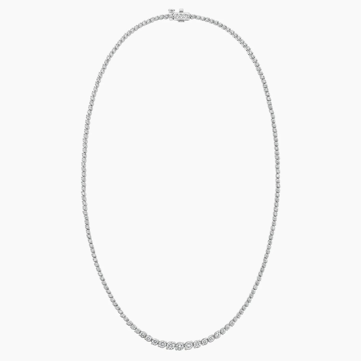 Angled Lab Diamond Riviere Tennis Necklace (5 ct. tw.)