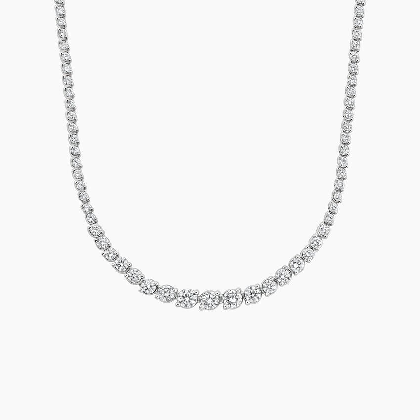 Angled Lab Diamond Riviere Tennis Necklace (5 ct. tw.)