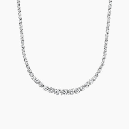 Angled Lab Diamond Riviere Tennis Necklace (5 ct. tw.)