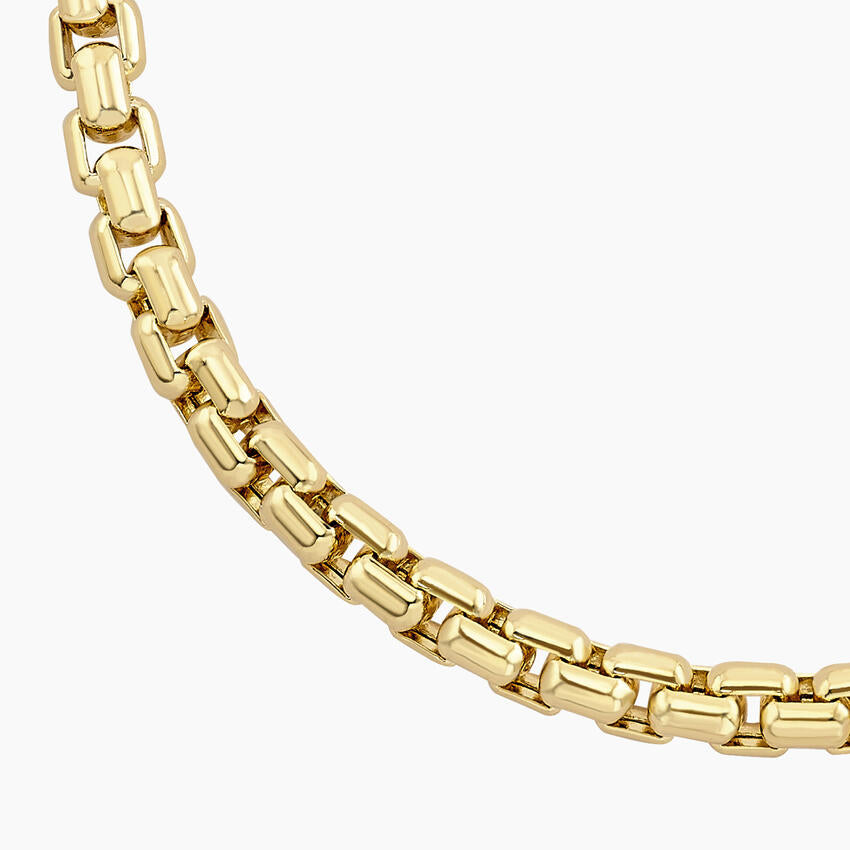 Riley 22 in. Lightweight Rounded Box Chain Necklace (3.95mm)