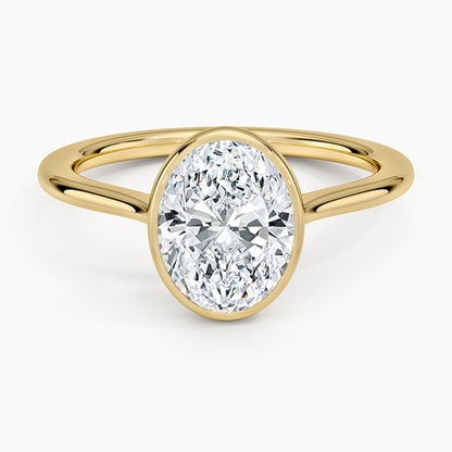 Petite Luna 1.5mm Bezel Ring in 18K