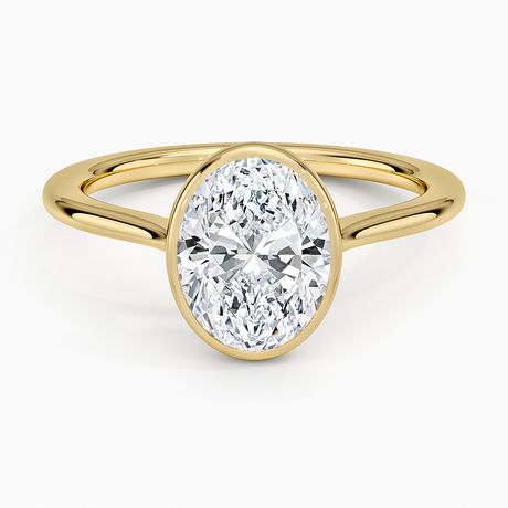 Petite Luna 1.5mm Bezel Ring in 18K