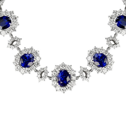 Platinum, Sapphire and Diamond Demi Parure