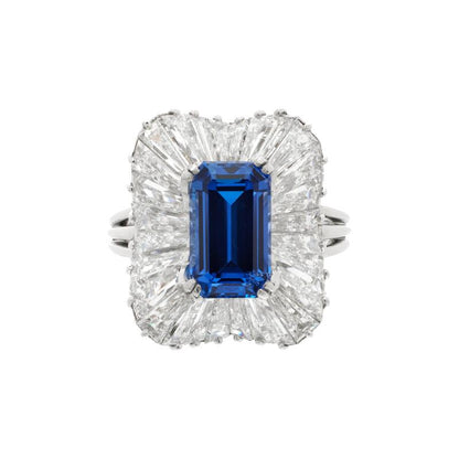 4.51ct Ceylon Sapphire and Diamond Ring