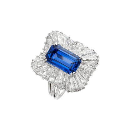 4.51ct Ceylon Sapphire and Diamond Ring
