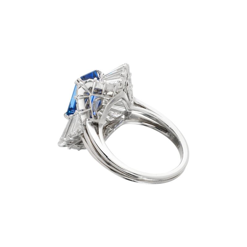4.51ct Ceylon Sapphire and Diamond Ring