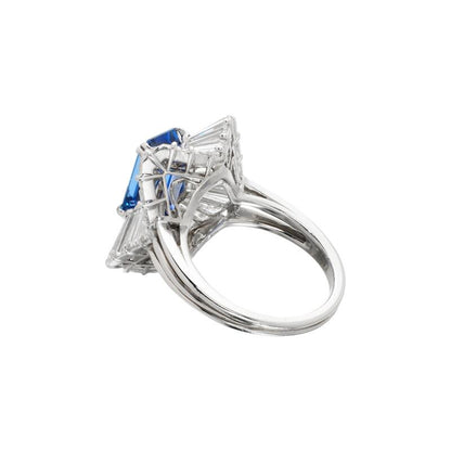 4.51ct Ceylon Sapphire and Diamond Ring