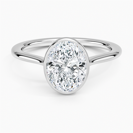 Petite Luna 1.5mm Bezel Ring in 18K