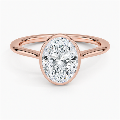 Petite Luna 1.5mm Bezel Ring in 18K