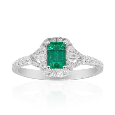 18K Colombian Emerald Gold Ring